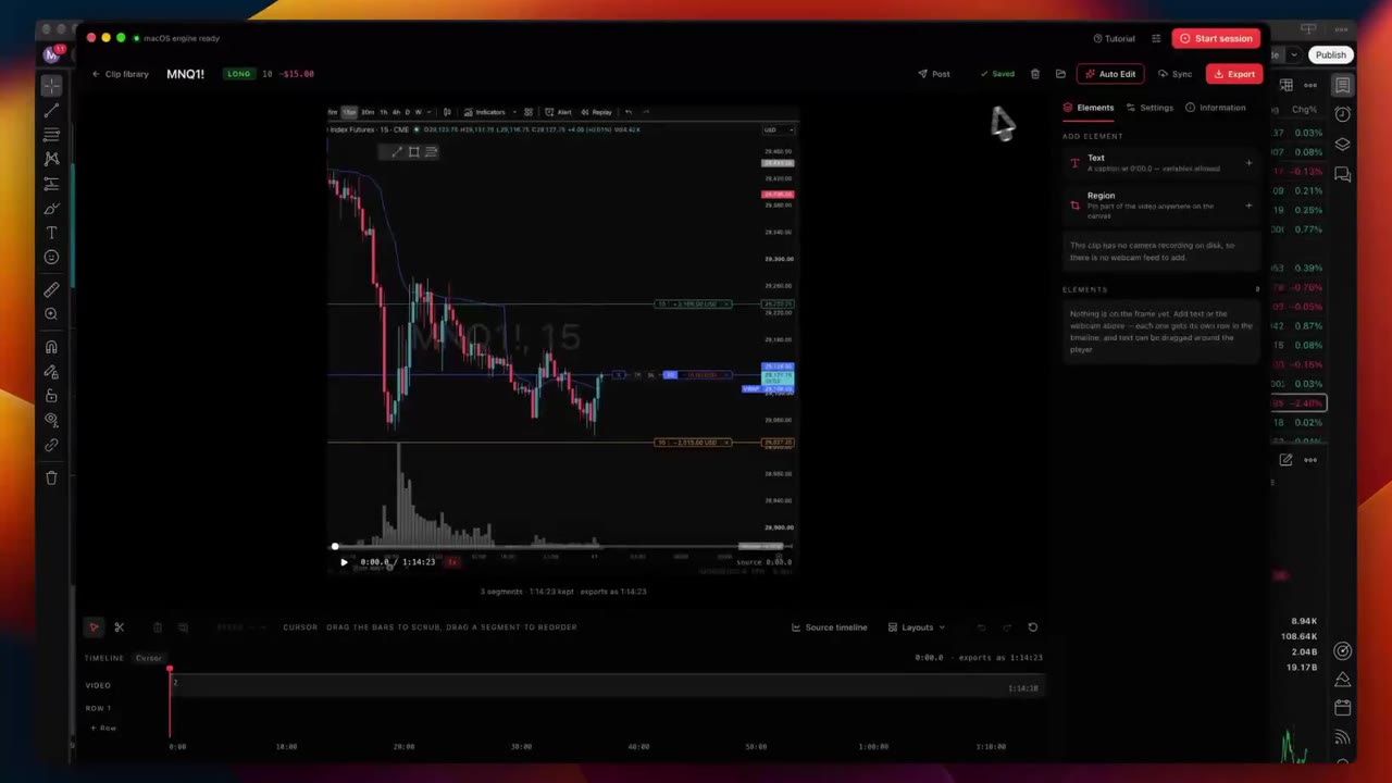 Auto Edit shortening a long trade to a target length